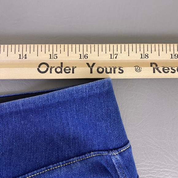 Halara Jeans Women's Size XL Wide Leg High Rise Pull On Denim Blue Medium Wash - Picture 5 of 11